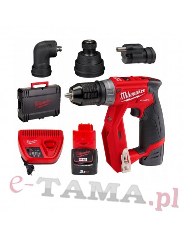 MILWAUKEE M12 FDDX-202X wkrętarka 2x2Ah+ 4 Uchwyty