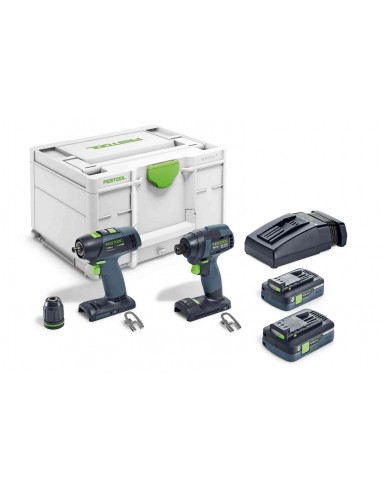 Festool Zestaw wiertarki i zakrętarki TID 18 HPC 4,0 I-Set T18