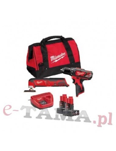 Milwaukee M12 BPP2D-402B Zestaw Powerpack (2 x 4.0 Ah)