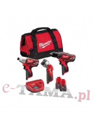 Milwaukee M12 BPP3A-202B Zestaw Powerpack (2 x 2.0 Ah)