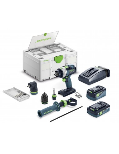 Festool Akumulatorowa wiertarko-wkrętarka udarowa TPC 18/4 5,0/4,0 I-Set QUADRIVE