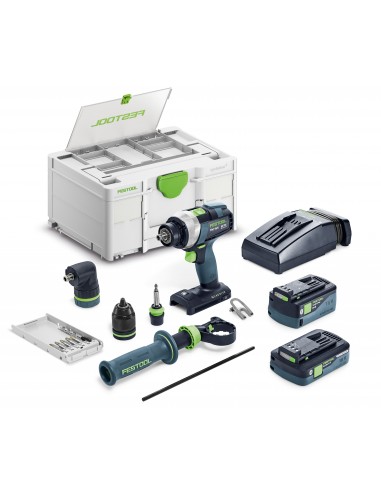 Festool Akumulatorowa wiertarko-wkrętarka TDC 18/4 5,0/4,0 I-Set QUADRIVE