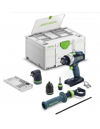 Festool Akumulatorowa wiertarko-wkrętarka udarowa TPC 18/4 I-Basic-Set QUADRIVE