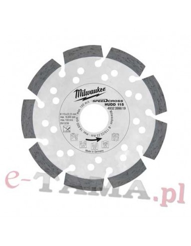 Milwaukee Tarcza diamentowa HUDD 115 mm