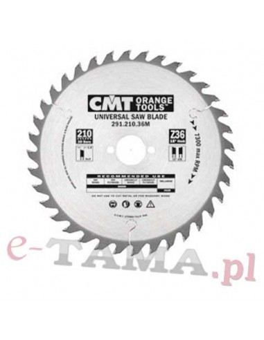 CMT Piła uniwersalna do elektronarzędzi 190mm(16) Z-24 Typ. 285-291