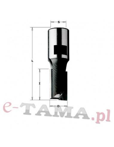 CMT Frez rowkujący z wewnętrznym gwintem D-8mm I-20mm L-52mm S-M10 Typ.173