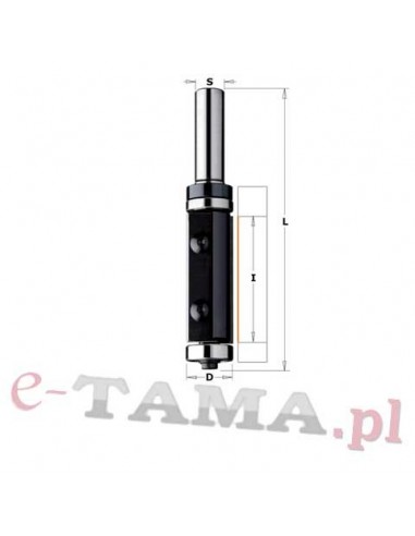 CMT Frez prosty na płytki wymienne z podwójnym łożyskiem I-50mm D-19mm L-110mm S-12,7mm Typ.657B