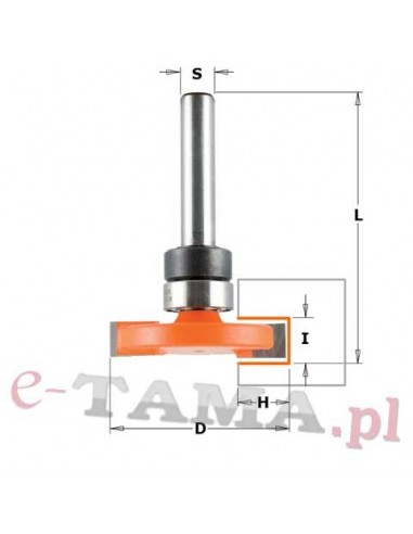 CMT Frez do rowkowania z łożyskiem D-31,75 I-6,35mm H-9,5mm L-47,6mm S-6,35mm  Typ.822.023B