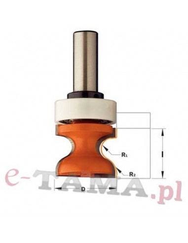 CMT Frez do parapetów okiennych z łożyskiem  R1-9,5mm R-12,7mm D-38,1mm I-35mm L-85,8mm S-12mm Typ.955.805B