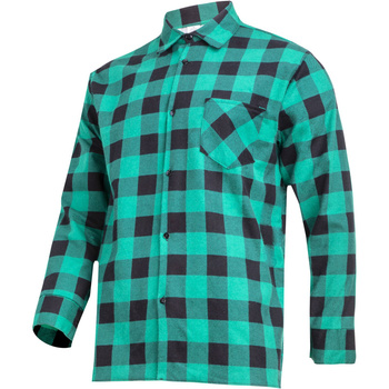 Lahti Pro Koszula flanelowa w kratę zielona gramatura 170g rozmiar L CE