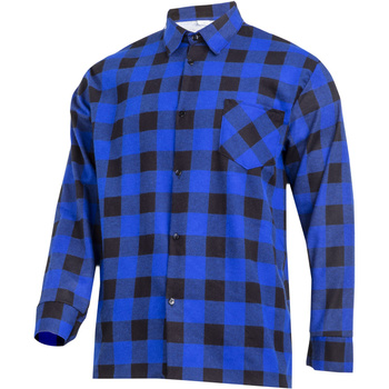 Lahti Pro Koszula flanelowa w kratę niebieska gramatura 170g rozmiar S CE