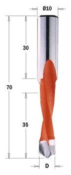 CMT Wiertło Xtreme długie nieprzelotowe D-8mm I-35mm L-70mm S-10x30mm Obroty Lewe Typ.311.42