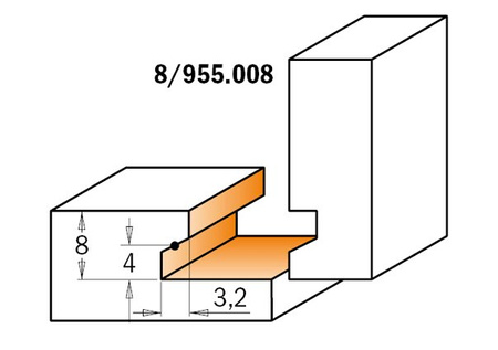 CMT Frez do szuflad D-50,8mm T1-min.15,87mm max.25,4mm I-12,7mm L-50,8mm S-12,7mm Typ.855.502