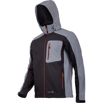 Lahti Pro Kurtka SOFTSHELL z kapturem czarno-szare-pomarańczowe rozmiar 2XL CE