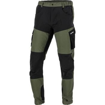 Lahti Pro Spodnie z elementami stretch zielono-czarne rozmiar XL CE
