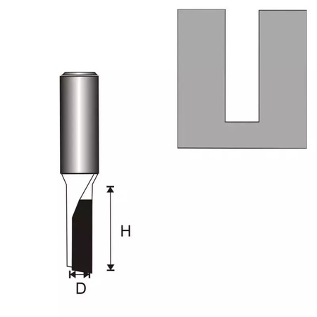 DEDRA Frez rowkujący 1-płytk.T8 D3,96 H11mm