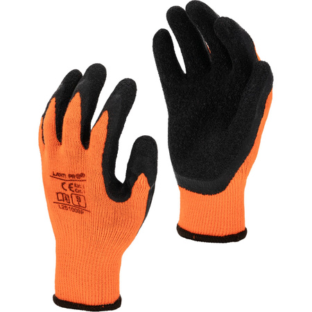 Lahti Pro Rękawice ocieplane czarno-pomarańczowe L251009P rozmiar 9 CE