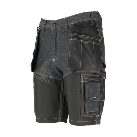 Lahti Pro Spodenki krótkie jeans czarne ze wzmocnieniami rozmiar M CE