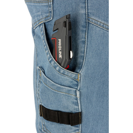Lahti Pro Spodnie jeansowe jasnoniebieskie STRETCH ze wzmocnieniami rozmiar 2XL CE