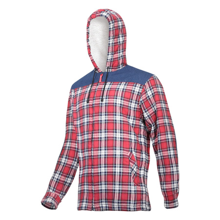 Lahti Pro Koszula flanelowa ocieplana wzmocniona czerwono-granatowa rozmiar 2XL CE