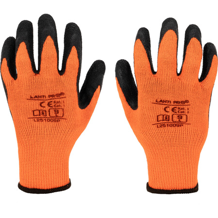 Lahti Pro Rękawice ocieplane czarno-pomarańczowe L251009P rozmiar 9 CE