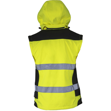 Lahti Pro SOFTSHELL ostrzegawczy z odpinanymi rękawami żółty rozmiar 3XL CE