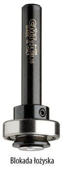 CMT Trzpień z łożyskiem  i z blokadą  do frezów piłkowych z podfrezowaniem L-55mm  S-12,7mm Typ.824