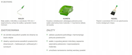 OSMO 143 TARASOWY ZESTAW MAŁY DO MALOWANIA APLIKACJI WAŁEK PĘDZEL (143)