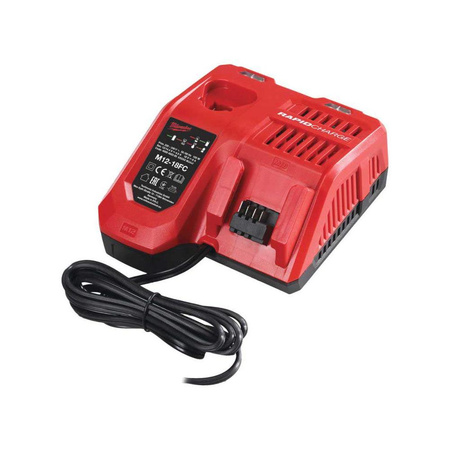 MILWAUKEE M12-18 FC - Szybka ładowarka M12™, M14™, M18™, 12 - 18 V, 2.0, 3.0, 4.0, 5.0, 5.5, 6.0, 8.0, 9.0 & 12.0 Ah, 4932451079