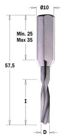 CMT Wiertło Xtreme nieprzelotowe D-3mm I-9mm L-57,5mm S-10x35mm  Obroty Prawe Typ.310.21