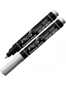 PICA Marker Permanentny Classic Uniwersalny – Końcówka Okrągła – Biały