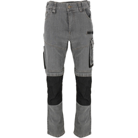 Lahti Pro Spodnie jeansowe szare stretch ze wzmocnieniem rozmiar XL CE