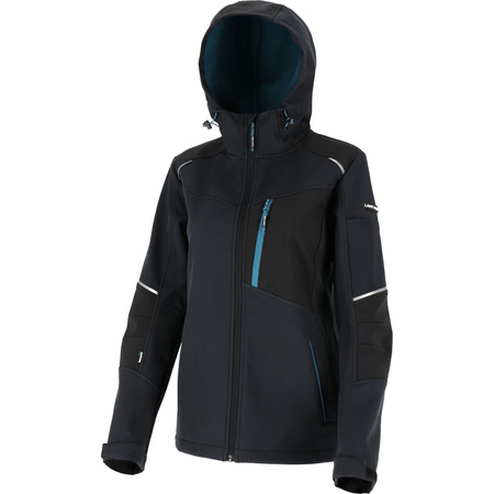 Lahti Pro Kurtka SOFTSHELL z kapturem damska czarno-turkusowa rozmiar M CE