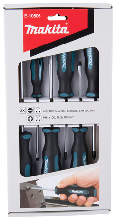 Makita Zestaw śrubokrętów PH1 / PH2 / SL4 / SL5,5 / SL6,5 / SL8 