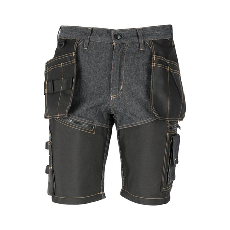 Lahti Pro Spodenki krótkie jeans czarne ze wzmocnieniami rozmiar 2XL CE