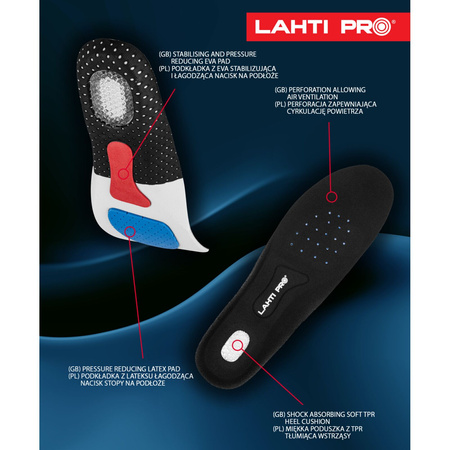Lahti Pro Wkładki do butów sportowe rozmiar 46