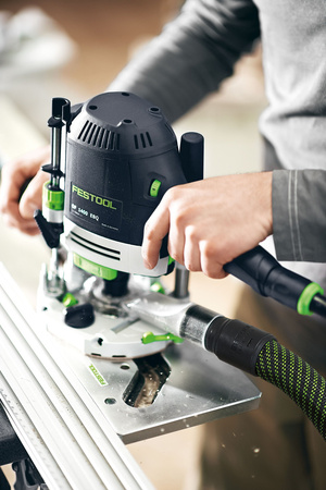 Festool Zestaw Frezarka górnowrzecionowa OF1400 z szablonem APS 900 i frezem CMT do frezowania blatów