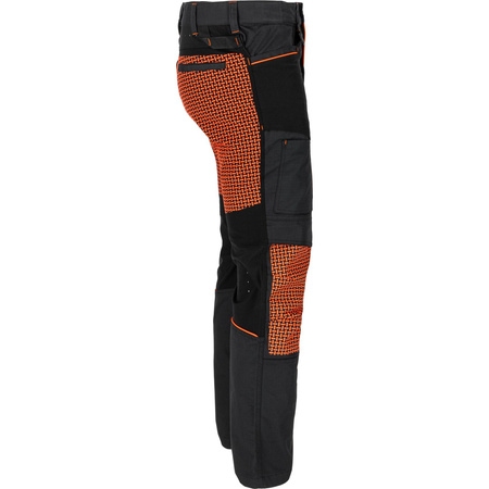 Lahti Pro Spodnie dekarskie czarno-pomarańczowe ze wstawkami stretch rozmiar 2XL CE