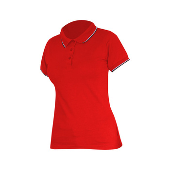 Lahti Pro Koszulka polo damska gramatura 190g czerwona rozmiar 2XL CE
