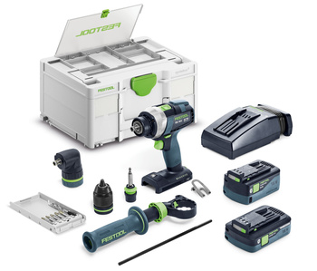 Festool Akumulatorowa wiertarko-wkrętarka TDC 18/4 5,0/4,0 I-Set QUADRIVE