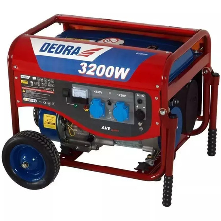 Agregat prądotwórczy, generator DEDRA DEGB3600K moc max. 3,2kW, 3200W, moc 2,8kW 2800W, miedziane uzwojenie silnika