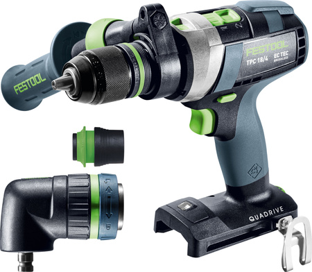 Festool Akumulatorowa wiertarko-wkrętarka udarowa TPC 18/4 I-Basic-Set QUADRIVE