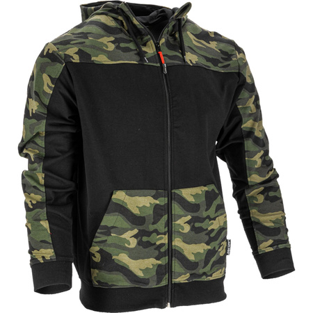 Lahti Pro Bluza z kapturem i suwakiem moro zielono-czarne rozmiar 2XL CE