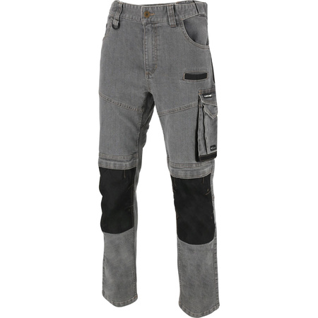 Lahti Pro Spodnie jeansowe szare stretch ze wzmocnieniem rozmiar 2XL CE