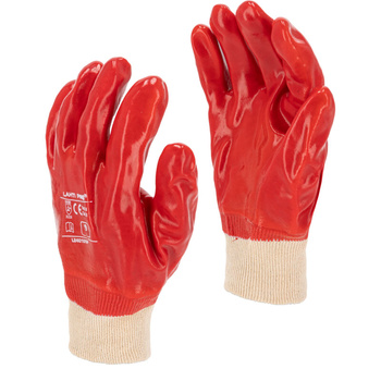 Lahti Pro Rękawice PVC czerwone L240110P opakowanie 12 par rozmiar 10 CE