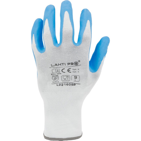 Lahti Pro Rękawice nitrylowe biało-niebieskie L221606P "6" CE