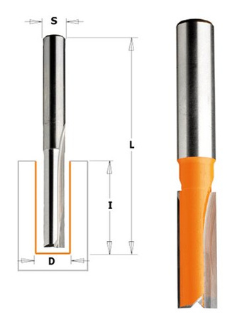 CMT Frez prosty HM, seria długa D-12,7mm l-31,7mm L-70mm S-8mm Typ.912