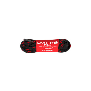 Lahti Pro Sznurowadła płaskie czarno-czerwone L904071P 10 PAR 110CM