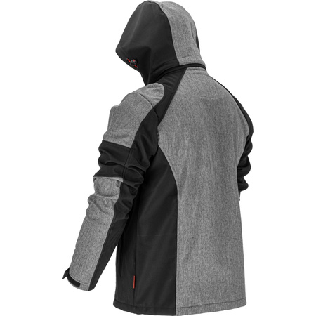 Lahti Pro Kurtka SOFTSHELL z kapturem szaro-czarno-czerwony rozmiar XL CE