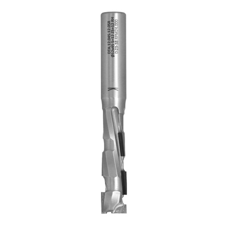 Frez diamentowy CMT DTA Z1+1 Ø12 I=45 L=90 S=12 RH | 5PCD+1HM | H2,5 | 2-spiralny | Korpus: stal